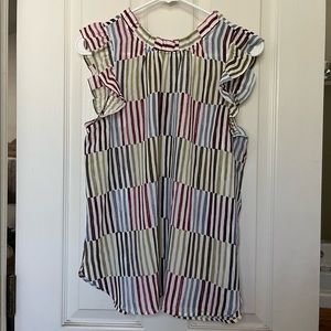 LOFT ruffle sleeve top